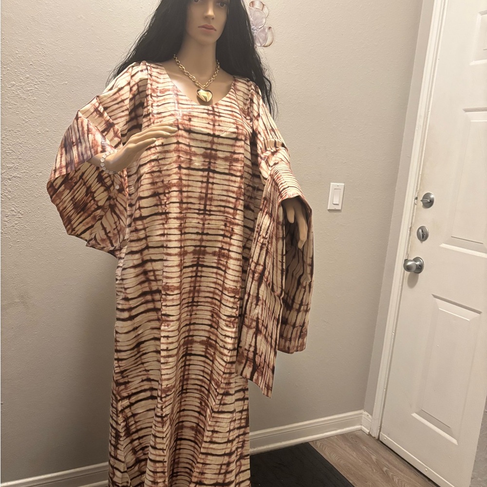 Striped Kaftan Dress